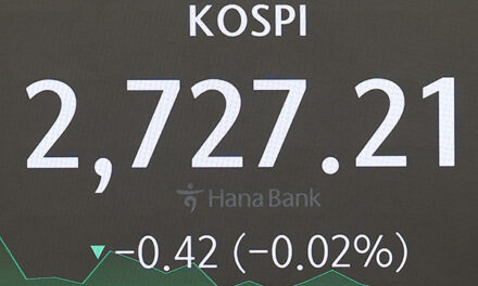 KOSPI Ends Monday Down 0.02%