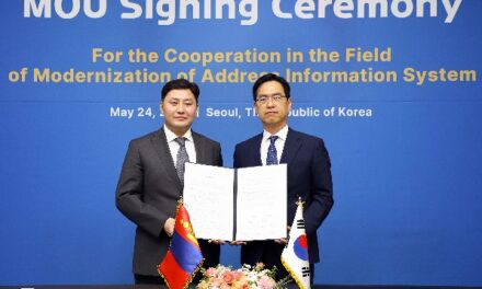 S. Korea, Mongolia Sign MOU to Modernize Mongolia’s Address System Based on S. Korean System